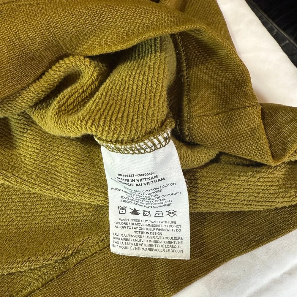 Nike Logo Olive Green Front Pocket Pullover Hoodie Sweatshirt Size M